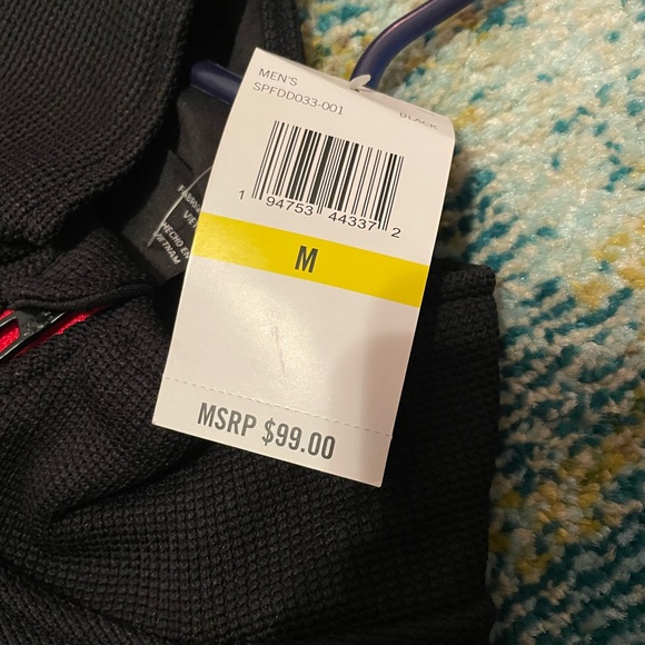 ❇️NWT❇️ Men’s Black Spyder Sweater (Size M) partial zip-up - Picture 3 of 5